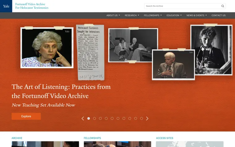 Screenshot: Fortunoff Video Archive